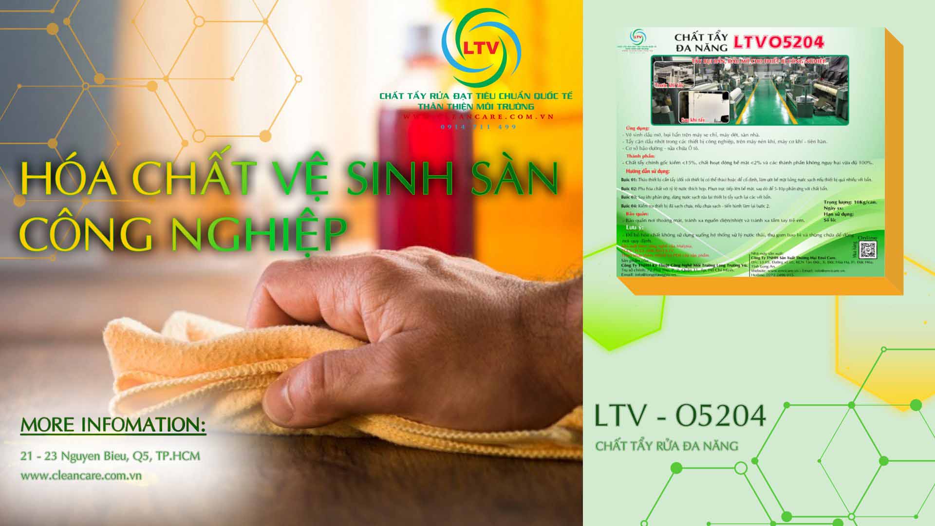 HÓA CHẤT VỆ SINH CÔNG NGHIỆP, CHẤT TẨY ĐA NĂNG LTV